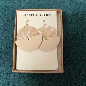 Nickel and Suede Earrings